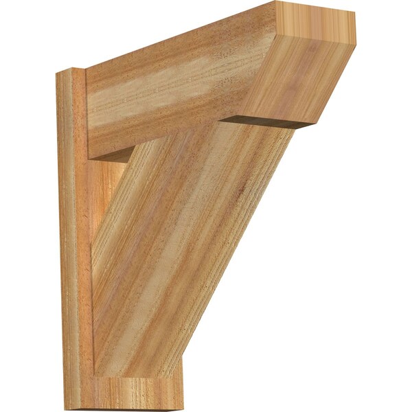 Ekena Millwork Traditional Slat Rough Sawn Outlooker, Western Red Cedar, 8"W x 22"D x 22"H OUT08X22X22TRA06RWR - main